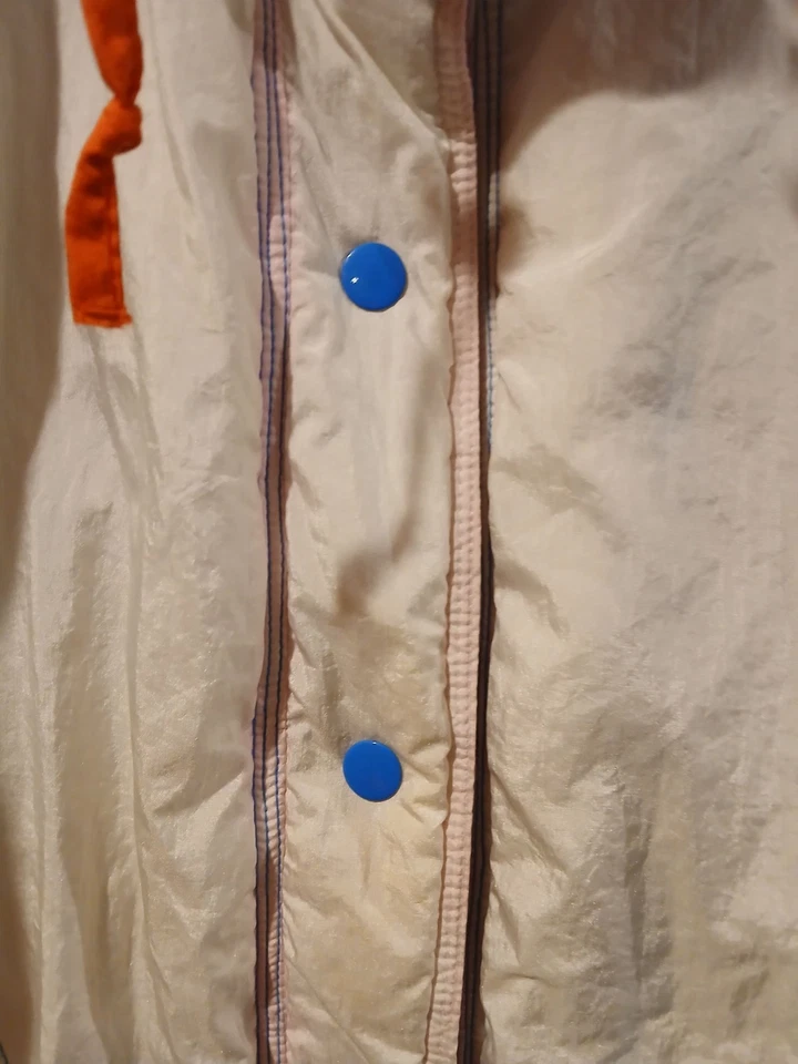 Vintage East West White Colorful Zip Front Coat Funky Womans Size Large - Image 2 of 4