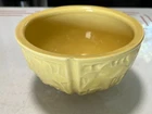 Vintage McCoy Pottery Yellow Ivy Pattern Bowl / Hanging  Planter Footed Marked