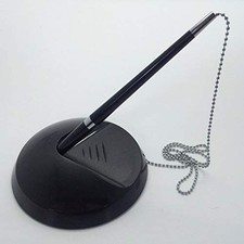 Reception Pen Desk Set On Chain With Stand Plus 2 Free Refills