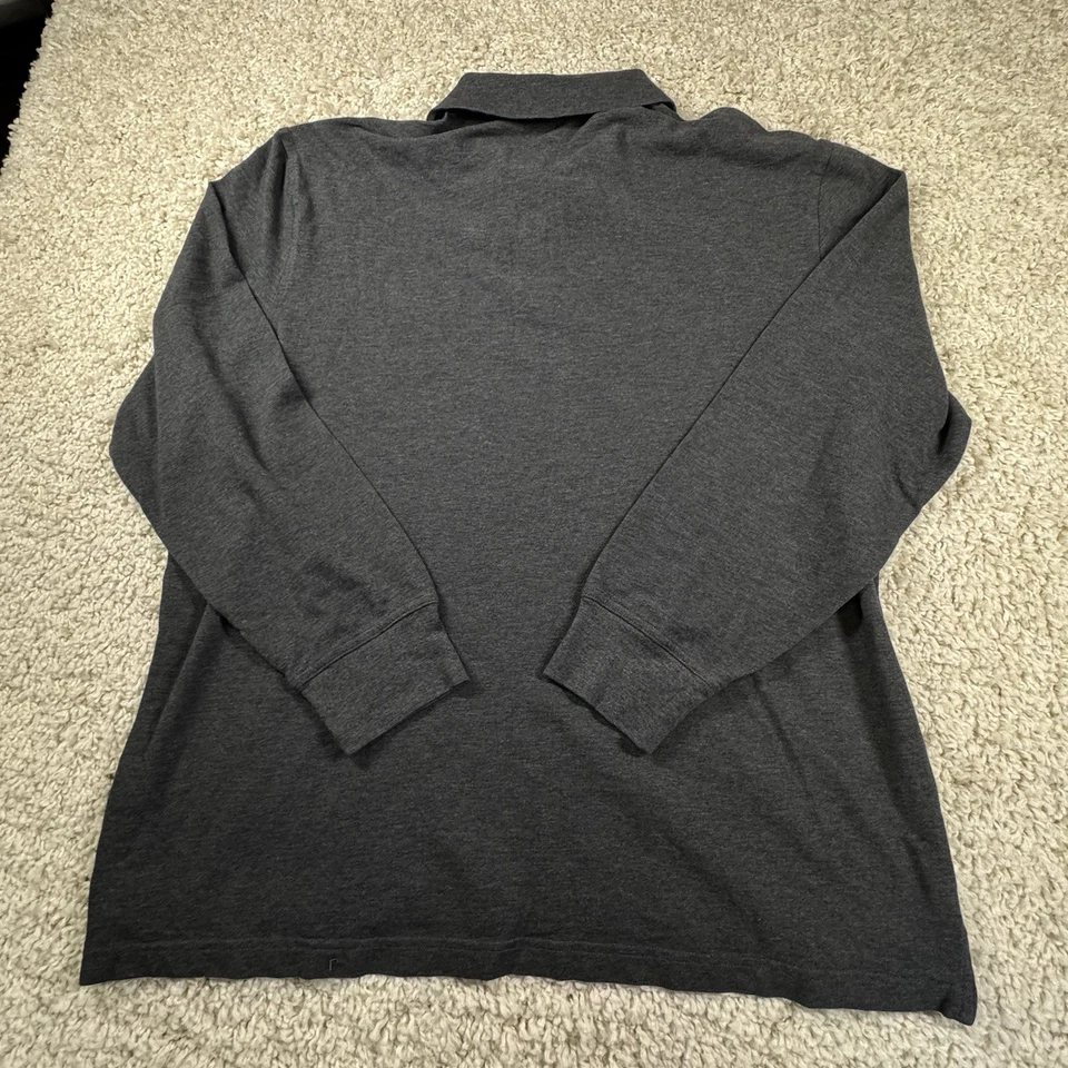 Camisa Lincs David Chu XL Gris Manga Larga Polo Rugby Cuello Botón Foto 2 de 4