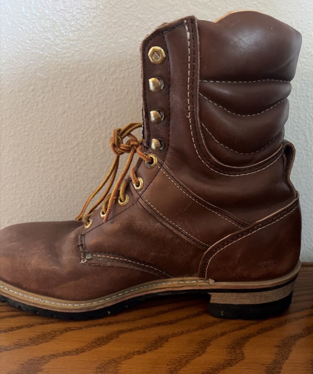 Vintage Carolina Sub Zero Leather Logger Steel-Toed Boots  display picture 3