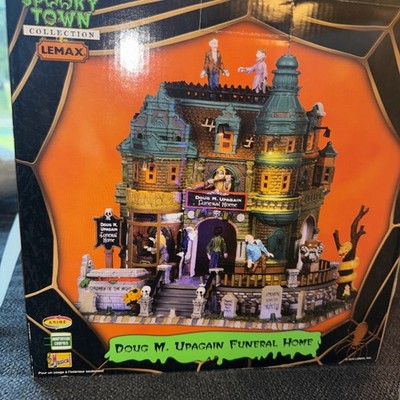 Lemax Spooky Town - Doug M. Upagain Funeral Home (RARE) Open Box See Description