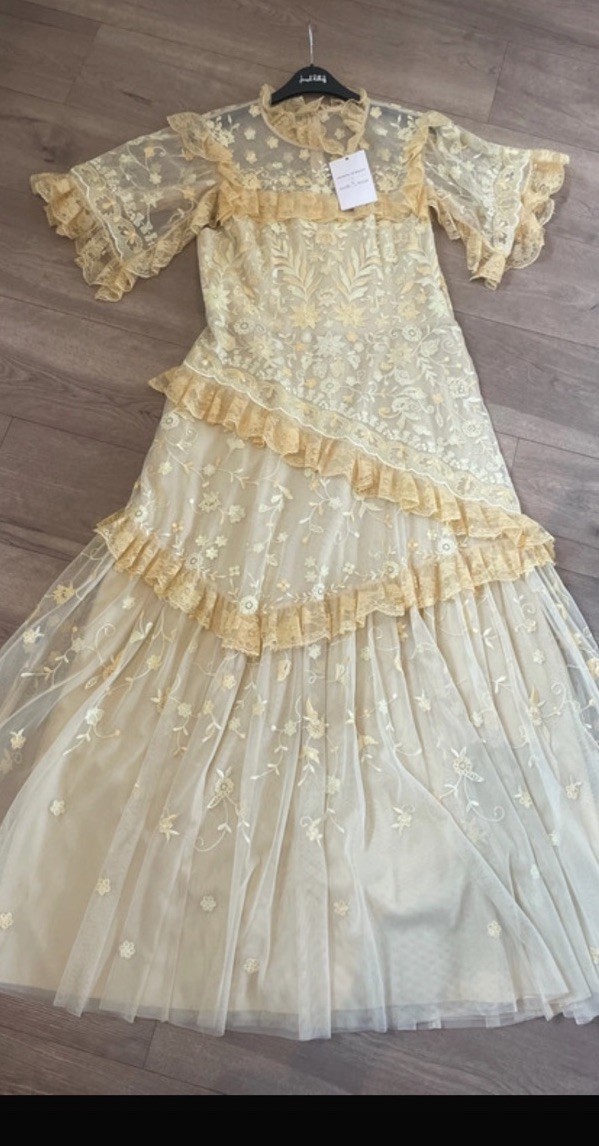 Needle & Thread Jasmine Helmsley Yellow dress 16