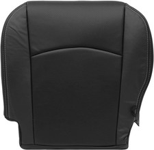 Driver Side Bottom Replacement Perforated Leather Seat Cover Black Black