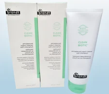 DR. BRANDT CLEAN BIOTIC PH-BALANCED YOGURT CLEANSER 3.5 OZ BOXED LOT OF 2