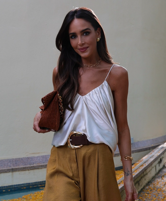 Zara ZW Collection Draped Satin Asymmetric Top Ecru White XS S M L