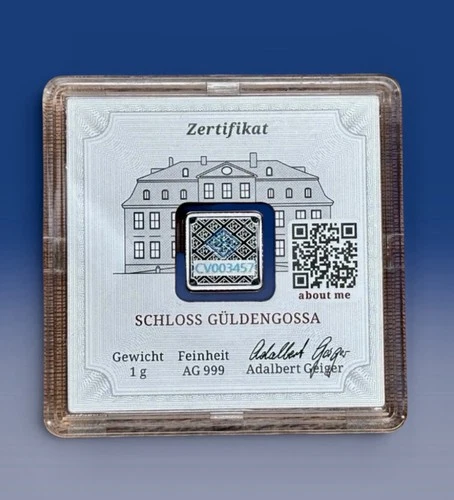 New ListingGeiger Original Premium Silver Bar 1 gram .999 Square in Capsule Made In Germany
