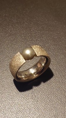 Bernd Wolf Schmuck Ring Bahia mit Perle, 925er Silber