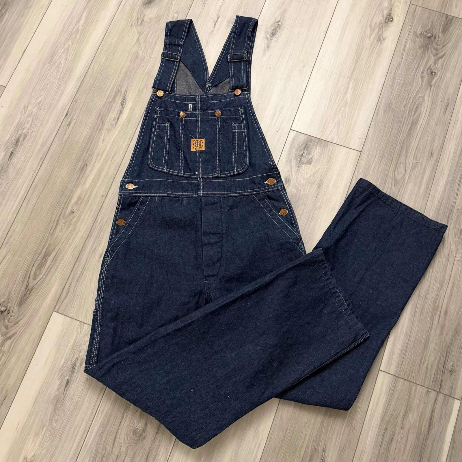 VTG Big Ben Wrangler Overalls Mens Work Farm Outdoor USA Made 30 30X30