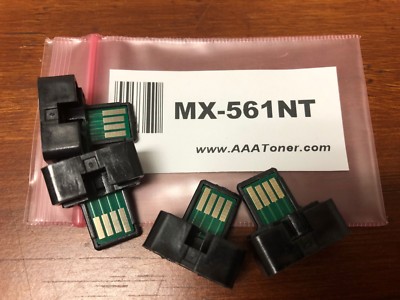 (4) MX-561NT Toner Chip for Sharp MX-M3050 3550 4050 4070 5050 6050 M6070 Refill