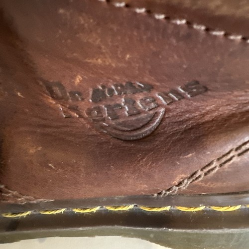 Dr Martens Air Wair With Bouncing Soles 8287 Size 5 Brown Boots Shoes - Picture 6 of 16