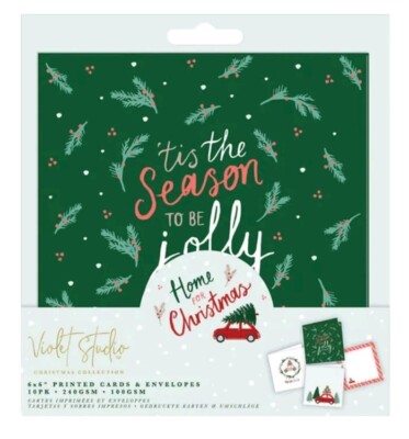 Violet Studio - Home For Christmas Collec - 6 x 6 Karten und Umschläge - 10er Pack 