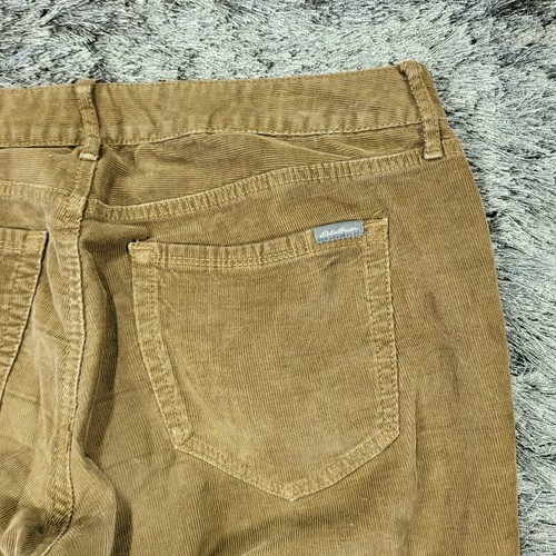 Eddie Bauer Corduroy Pants Women's 8 Brown Cotton Boyfriend Slim Fit Flat Front - Picture 4 of 24
