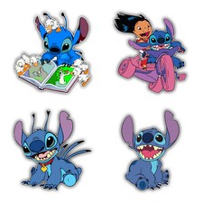 Lilo Stitch Cartoon Set Of 4 Vinyl Sticker Decal - 5'' longer side ID:9