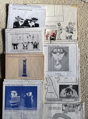 Lot Of 8 Vintage Christmas Full Size Woodworking Patterns Winfield Coll ...