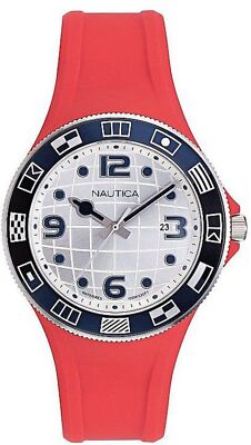 Nautica NAPLBS902 Men's Lummus Beach 42mm Silicone Band Watch