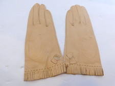 NEW DESIGNER LADIES BEIGE LEATHER EVERYDAY GLOVES UNLINED SIZE 6