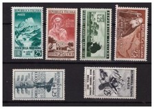 Italie 1952/4 - Série 6 Valeurs Neuf Sans Gomme