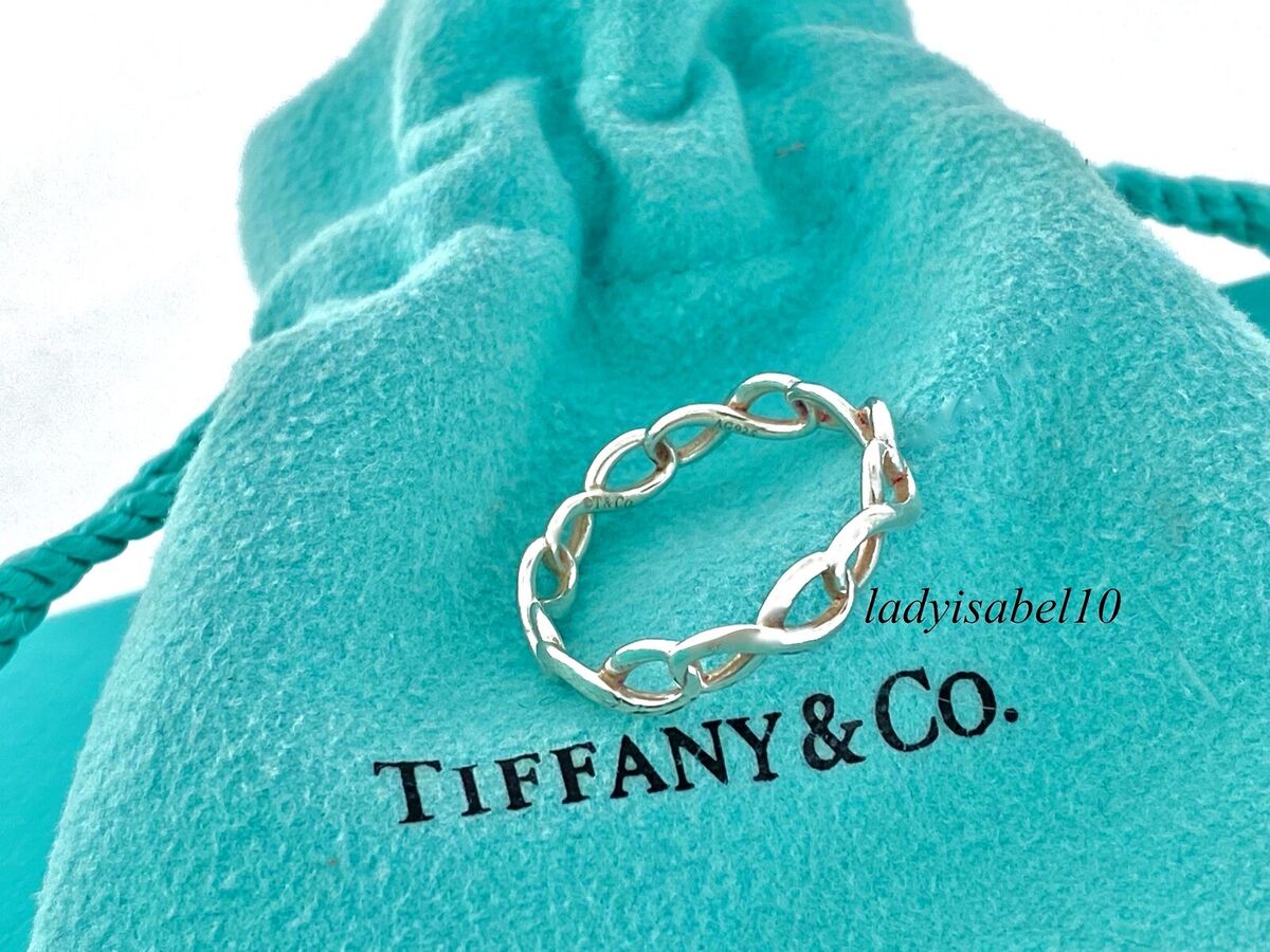 Tiffany & Co Sz 5.25 Infinity Narrow Band Love Ring Sterling Tiffany & Co Sz 5.25 Infinity Narrow Band Love Ring Sterling
