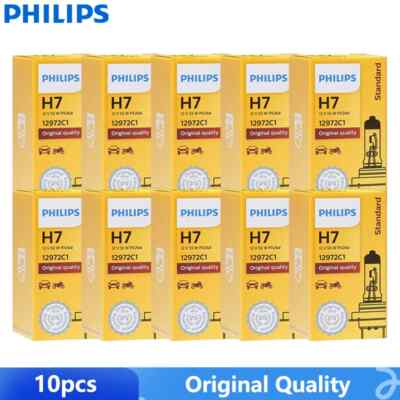 10pcs Philips H1 H4 H7 H11 Car Genuine Headlight H8 H9 HB3 HB4 HIR2 Halogen Bulb