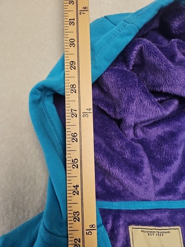 Lucky Brand Girls Full Zip Plush Lined Hoodie Sweatshirt Blue Size L 14/16 - Picture 3 of 5