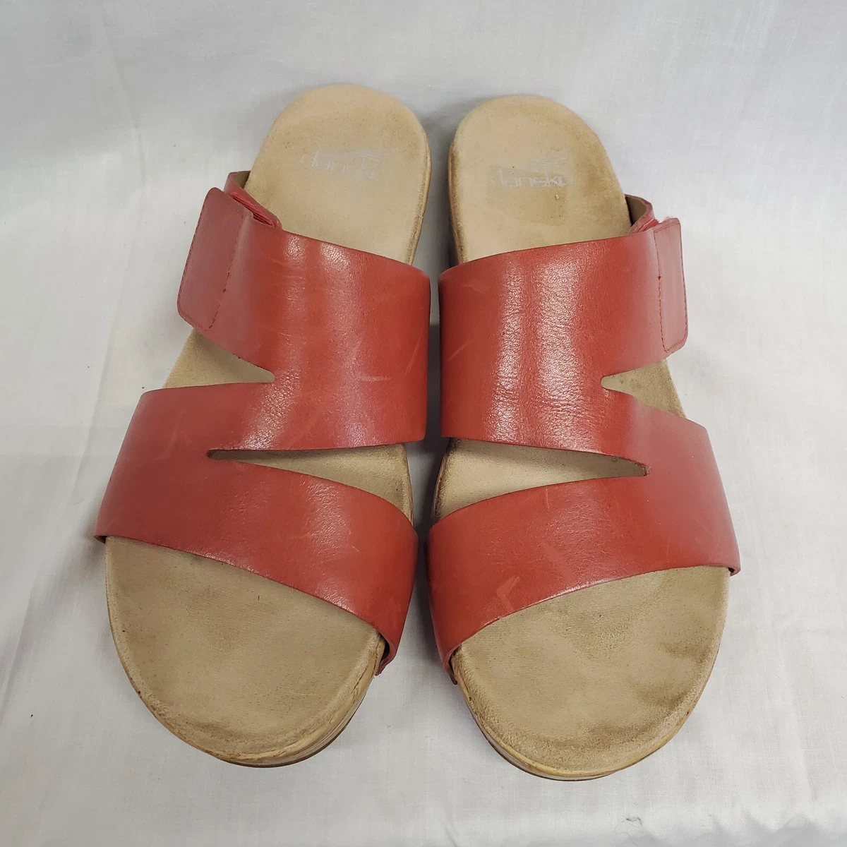 Dansko Lacee Burnished Calf Coral Sandals Size 40 Womens eBay