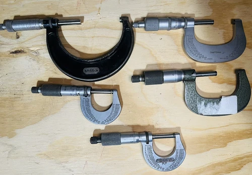 Micrometer Lot: Starrett No. 230, 231 & 436 3”, Craftsman 2”, & Mitutoyo 5099629