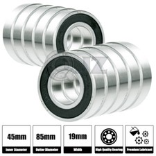 10x 6209-2RS Ball Bearing 45mm x 85mm x 19mm Rubber Seal Premium RS 2RS QJZ NEW