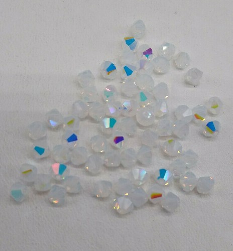 24pc Swarovski Crystal White Opal AB 