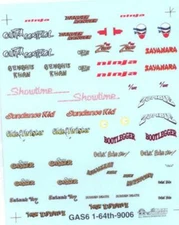 Slixx 9006 1/64 Gasser Mini Sheet #6 Drag decal