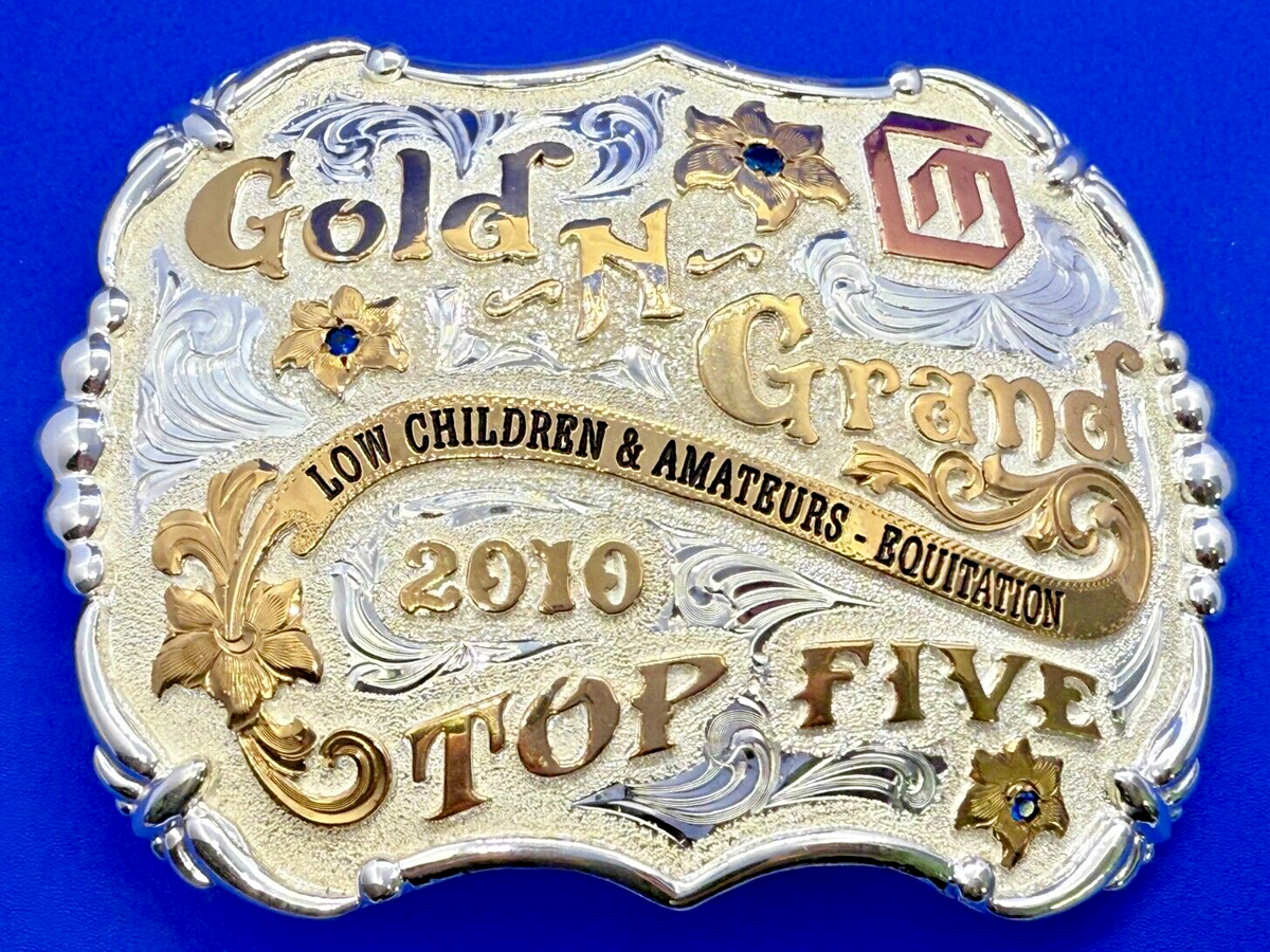 Gold N Grand Low Children Amateurs 2010 Trophy Belt Buckle by Vaquero