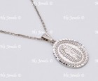 14k Solid White Gold Virgin Mary Lady Guadalupe Oval pendant Charm #15187 2.90gr — photo 3