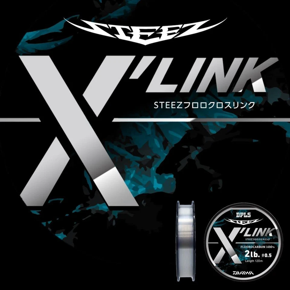 DAIWA STEEZ X'LINK Líder Pesca Fluoro Carbono 120m Tamaño Seleccionable Foto 2 de 4