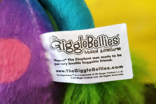 Peanut Giggle Bellies elephant 10" plush toy Giggle Bellies - Picture 8 of 8