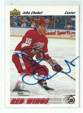 John Chabot Signed 1991/92 Upper Deck Card #393