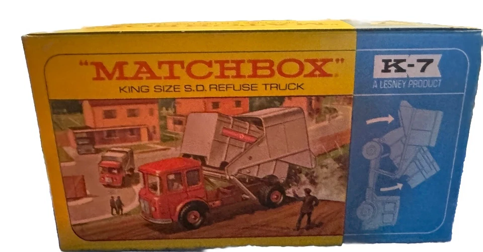 MATCHBOX Vintage New King Size K-7 Refuse Garbage Truck, Original Box - Image 4 of 4