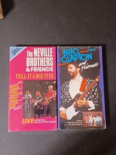 2 x MUSIC VHS Tapes - Eric Clapton & Friends + The Neville Brothers & Friends