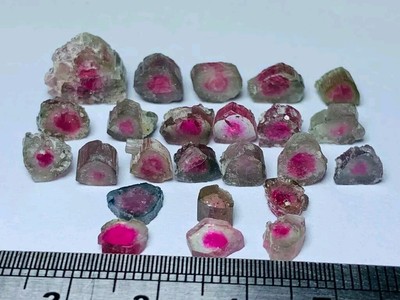 27 Carat Nice Quality watermelon tourmaline slice
