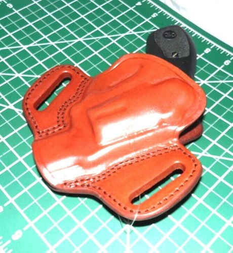 Tagua BH3-727 AMBI Leather 2 Slot Belt Holster 2" S&W J Frame 36 442 Ruger LCR - Picture 3 of 11