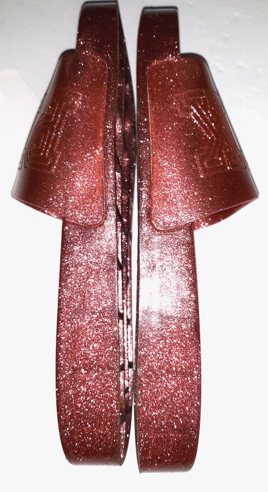 womens glitter jelly slides