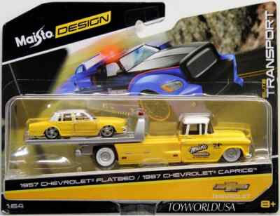 Maisto Design Elite Transport 1957 Chevrolet Flatbed & 1987