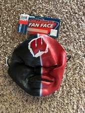 Franklin Collegiate Fan Face Rubber Mask Wisconsin Badgers BRAND NEW NEVER WORN