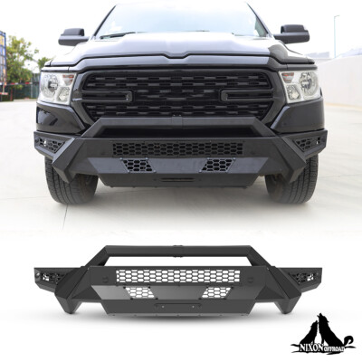 For 2019 2020 2021 2022 2023 2024 Ram 1500 Pickup Front Bumper w/LED Pod Lights