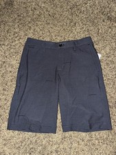 Nike Golf Big Kids Boy s Dri Fit Standard Fit Gray Black Striped Shorts Sample