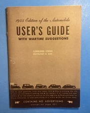 1943 GM General Motors Wartime WWII Automobile Users Guide 64 Pg Vintage Booklet