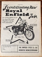 Royal Enfield 250 Twin 1964 Vintage Motorcycle Advert