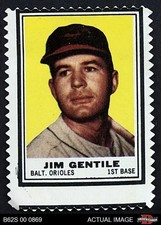 1962 Topps Stamps Jim Gentile Orioles 3 - VG