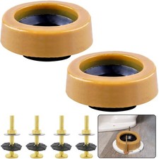 Boeemi Extra Thick Toilet Wax Ring Kit Bolts, Fits 3 Or 4'' Lines, 2 Pack Extra