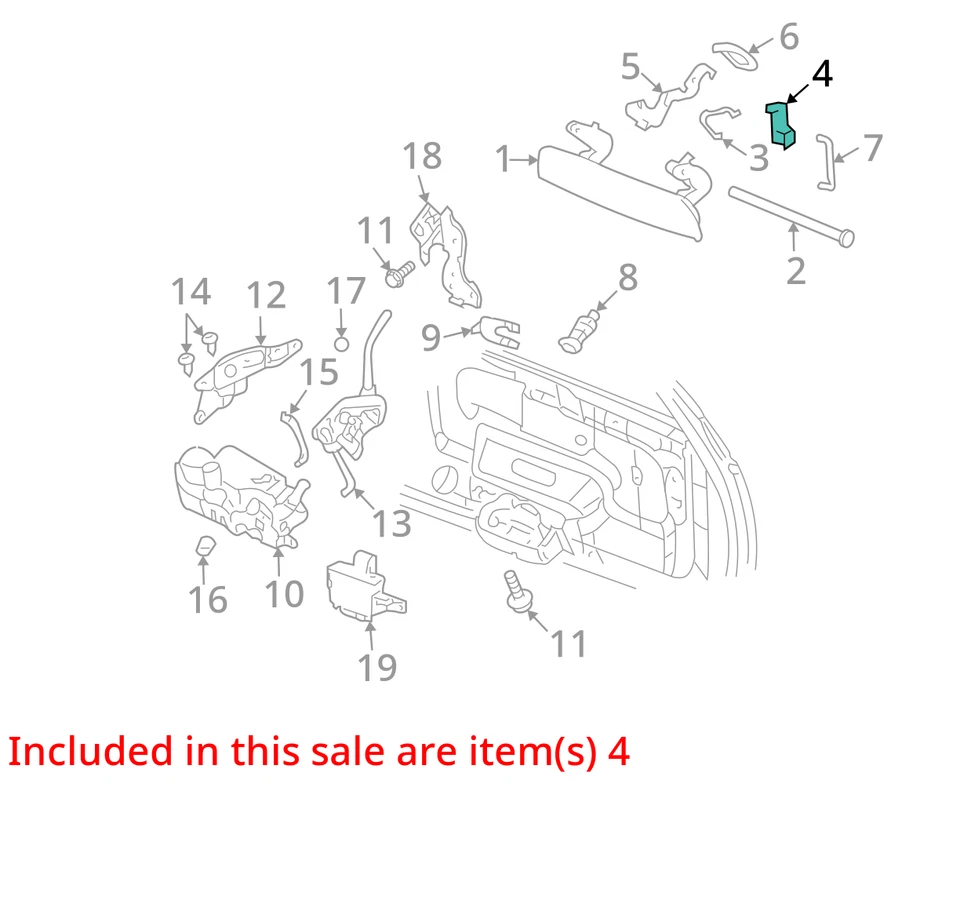 GM CLIP RR S/D I/S HDL <USE 1 12376705 NUEVO OEM 12376705 Foto 2 de 3