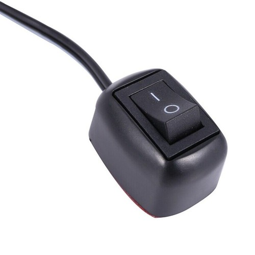 Interruttore Auto Accensione/Spegnimento Plastica Pulsante Nero DC 12V 220V LED - Foto 4 di 6